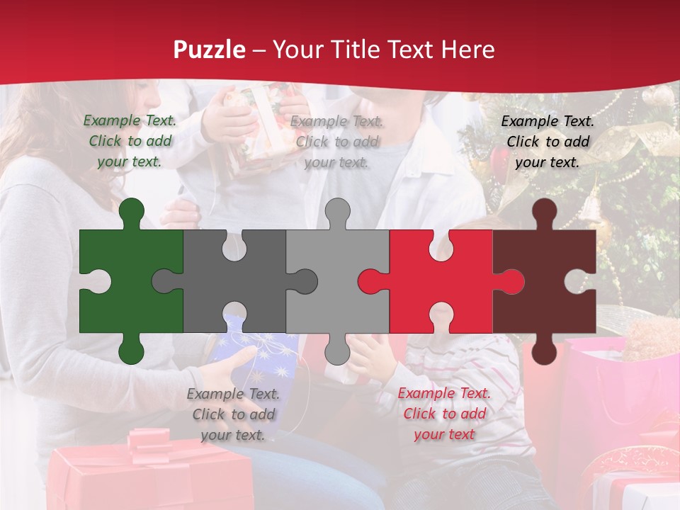 Boy Child Garland PowerPoint Template