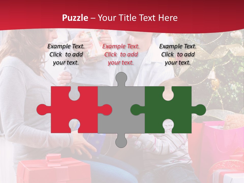 Boy Child Garland PowerPoint Template