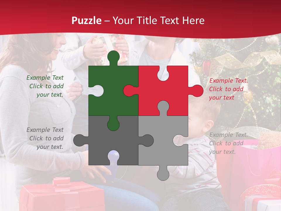 Boy Child Garland PowerPoint Template