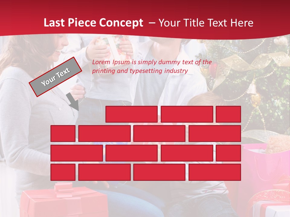 Boy Child Garland PowerPoint Template