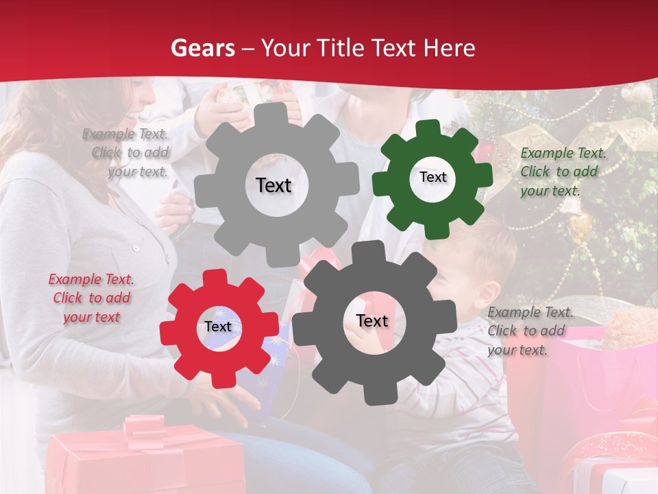 Boy Child Garland PowerPoint Template