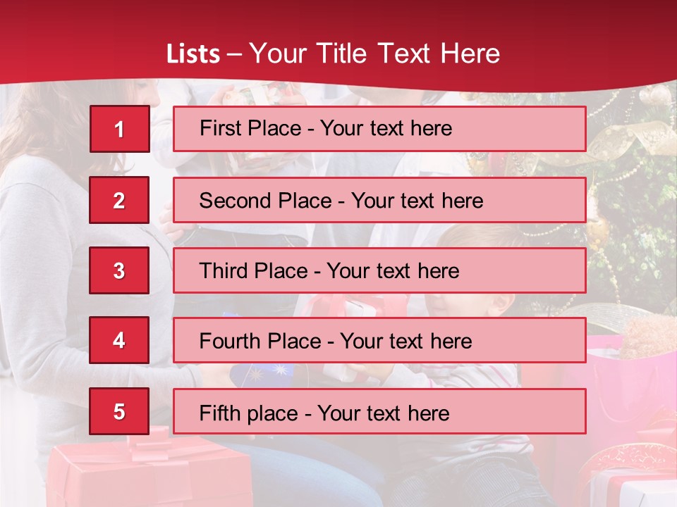 Boy Child Garland PowerPoint Template