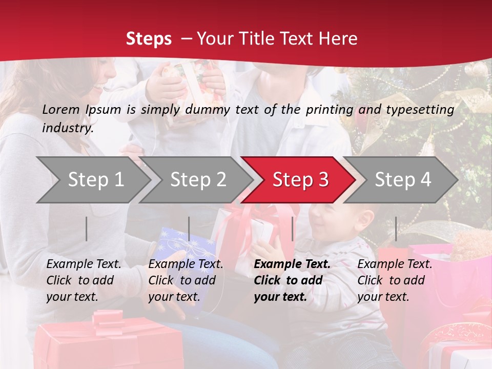 Boy Child Garland PowerPoint Template