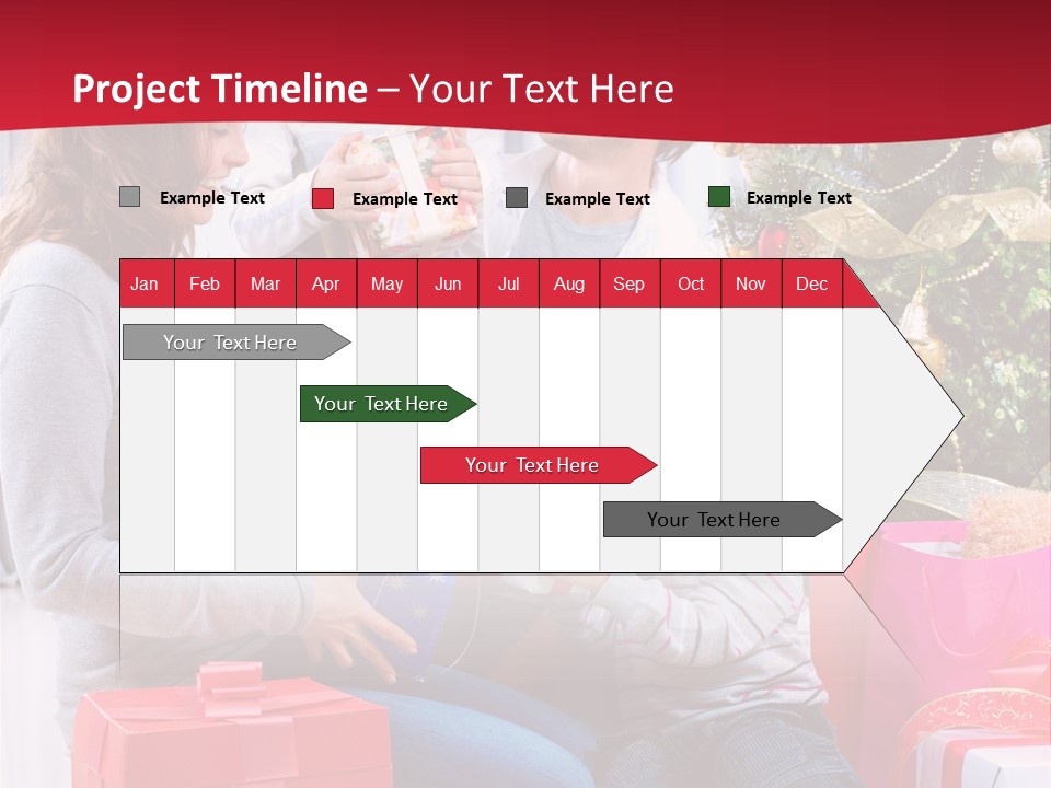 Boy Child Garland PowerPoint Template