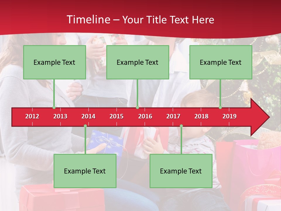 Boy Child Garland PowerPoint Template