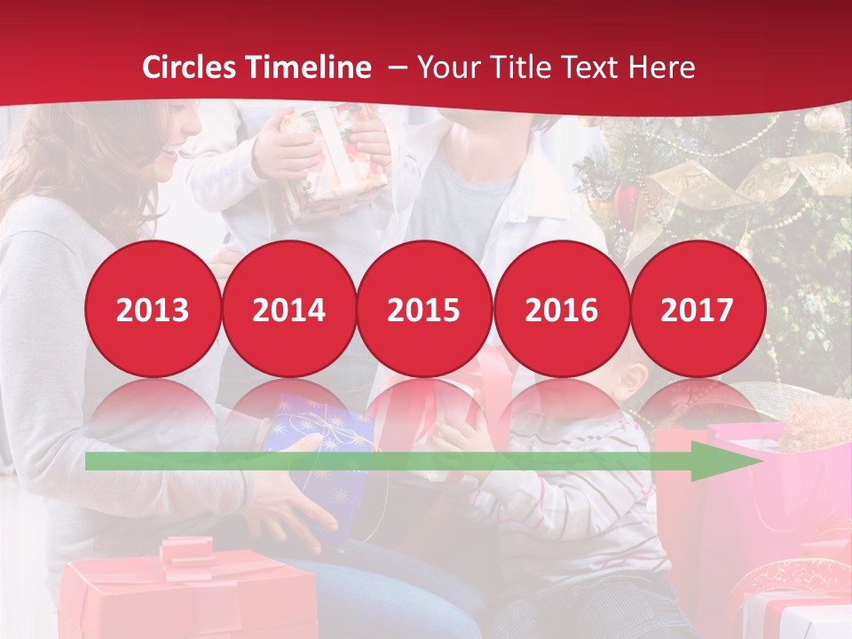 Boy Child Garland PowerPoint Template