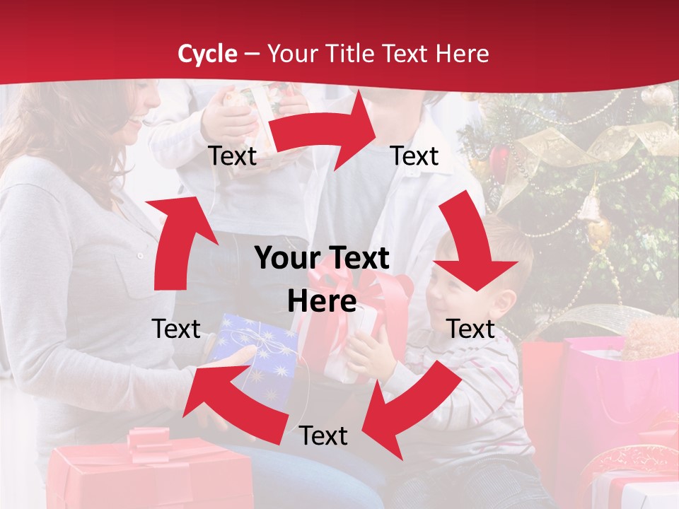 Boy Child Garland PowerPoint Template