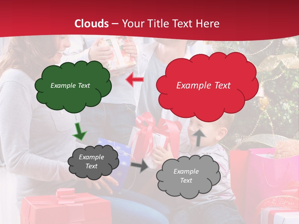 Boy Child Garland PowerPoint Template