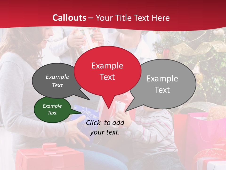 Boy Child Garland PowerPoint Template