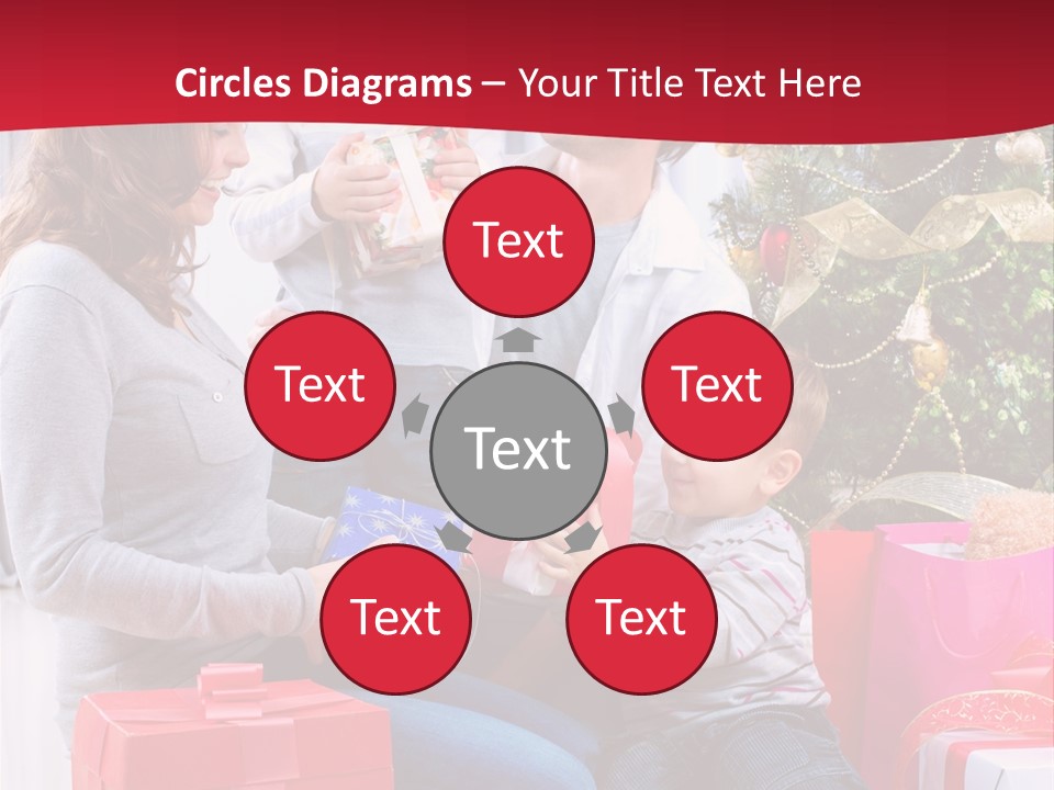 Boy Child Garland PowerPoint Template