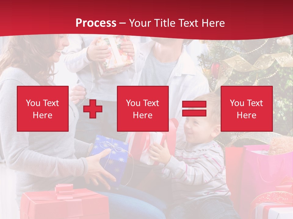 Boy Child Garland PowerPoint Template