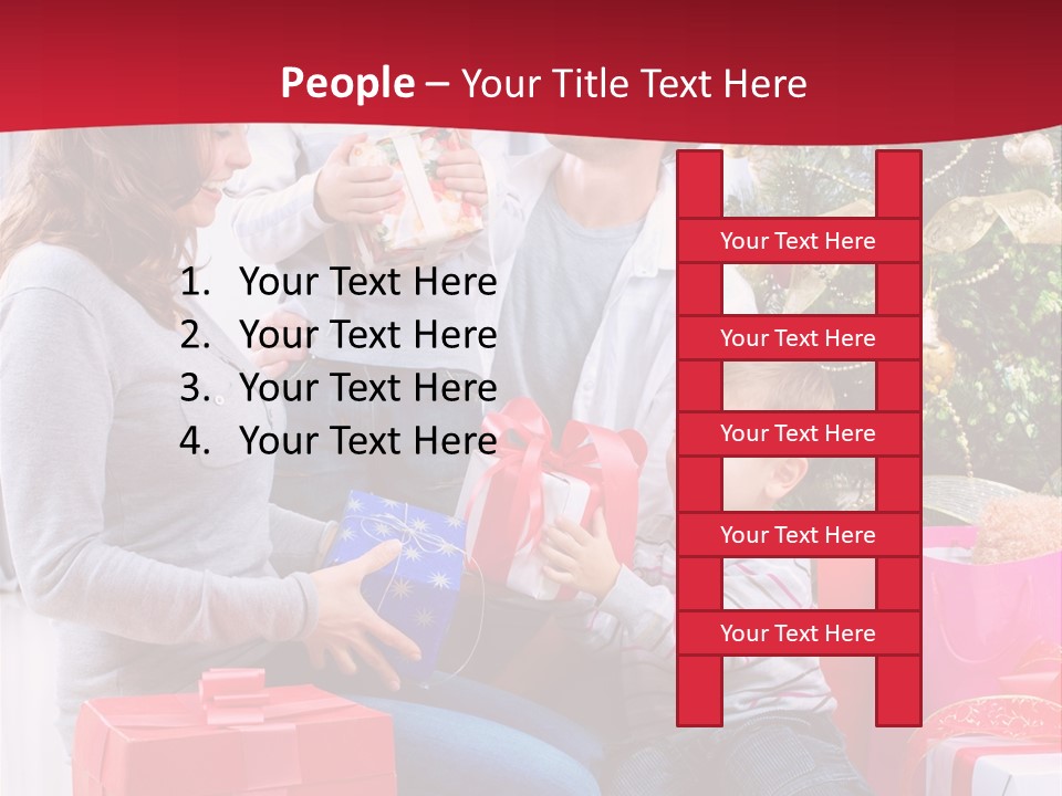 Boy Child Garland PowerPoint Template