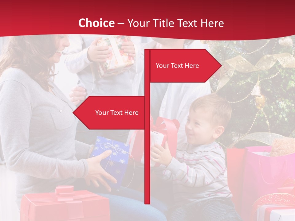 Boy Child Garland PowerPoint Template