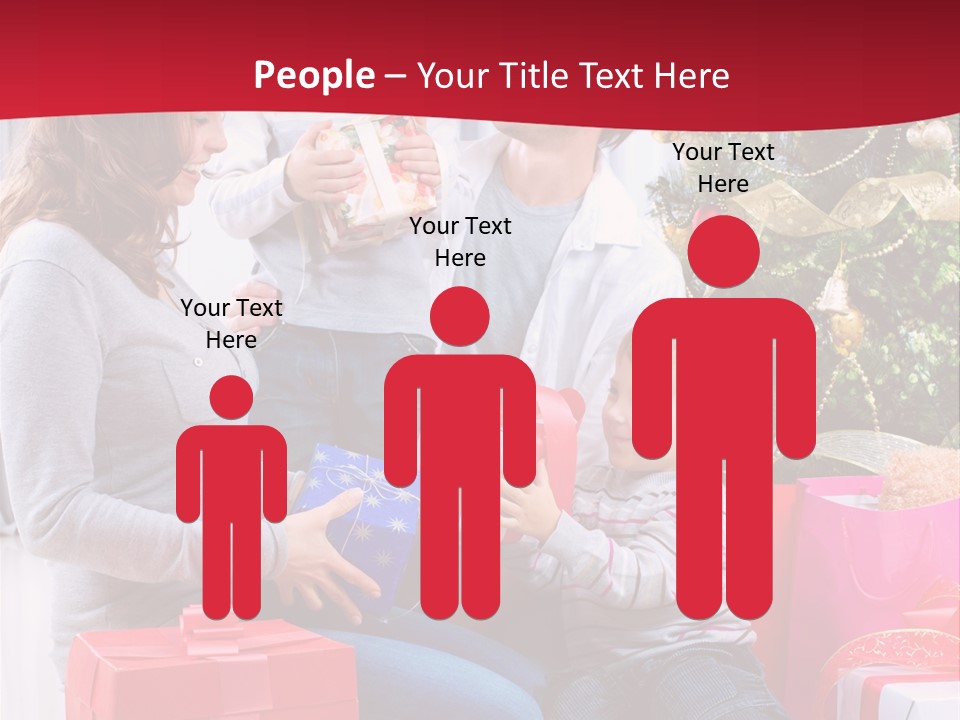 Boy Child Garland PowerPoint Template