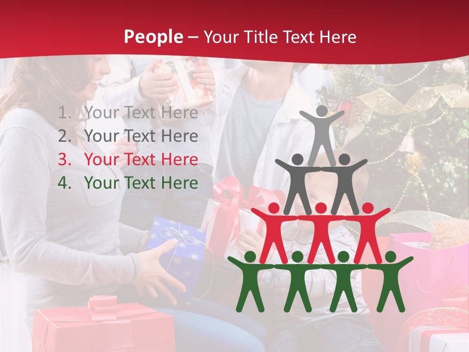 Boy Child Garland PowerPoint Template