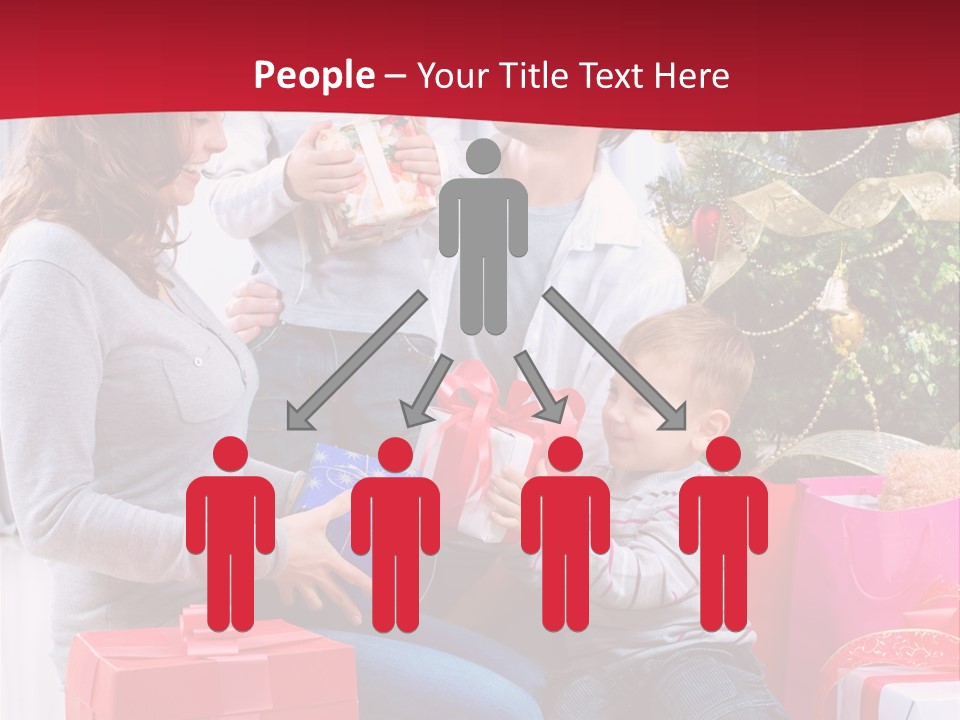 Boy Child Garland PowerPoint Template