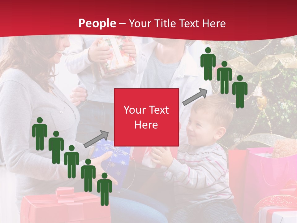 Boy Child Garland PowerPoint Template