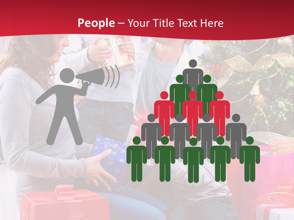 Boy Child Garland PowerPoint Template