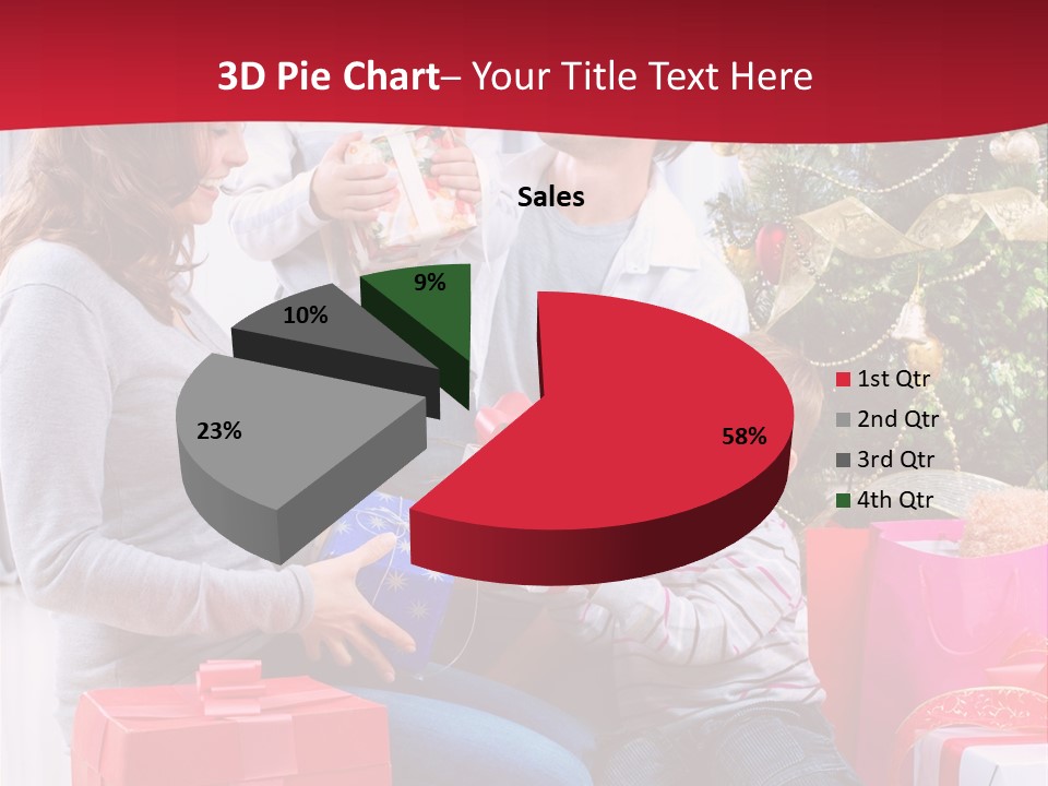 Boy Child Garland PowerPoint Template