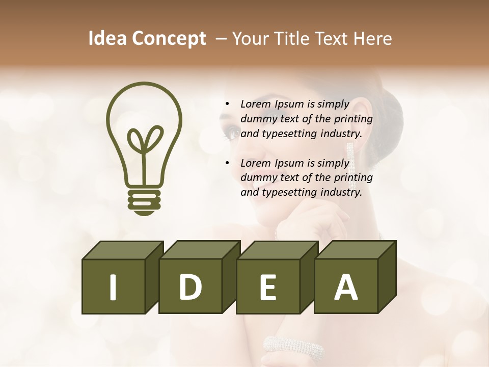 Eyes Jewelry Beauty PowerPoint Template