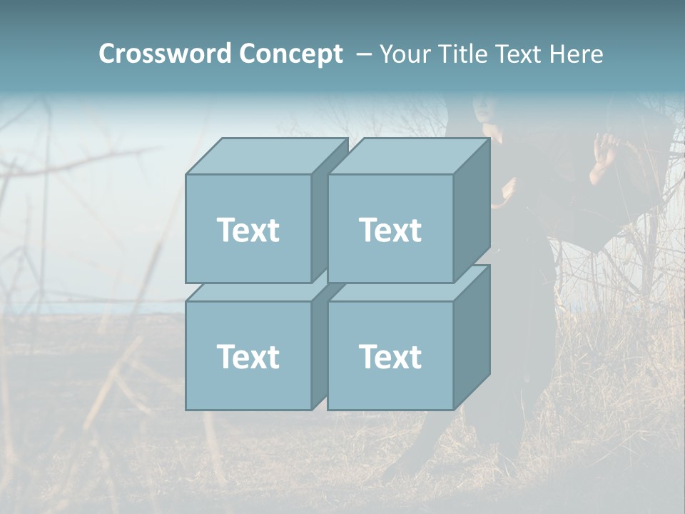 Umbrella Sad Lady PowerPoint Template