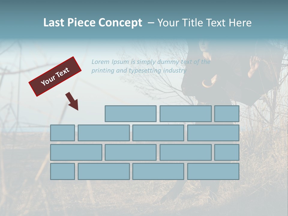 Umbrella Sad Lady PowerPoint Template