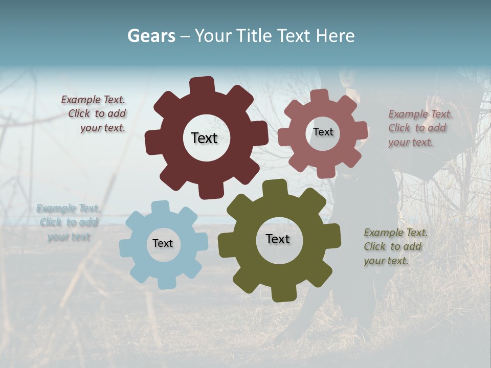 Umbrella Sad Lady PowerPoint Template