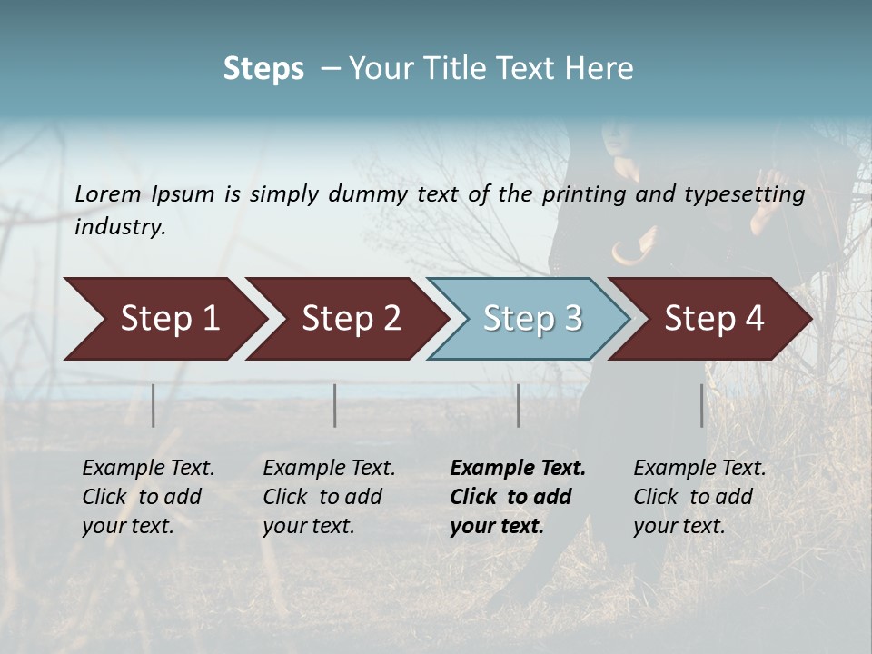 Umbrella Sad Lady PowerPoint Template