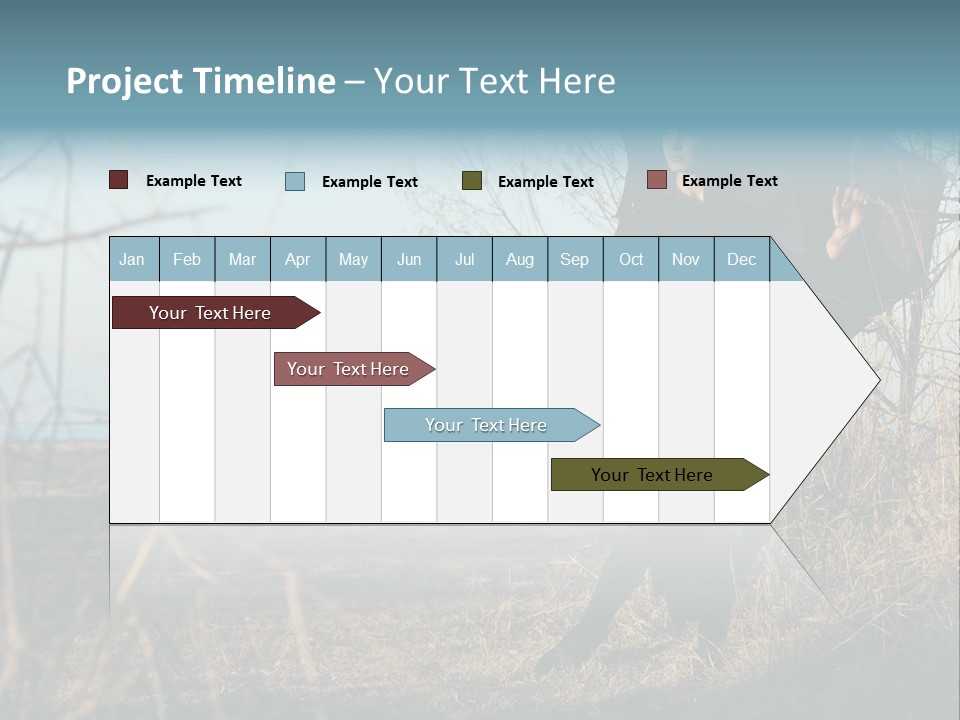 Umbrella Sad Lady PowerPoint Template