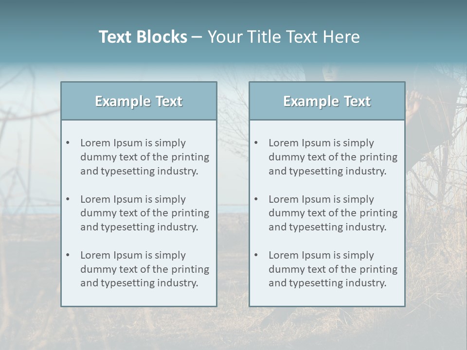 Umbrella Sad Lady PowerPoint Template