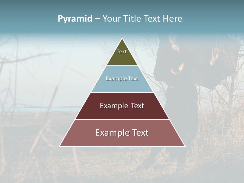 Umbrella Sad Lady PowerPoint Template