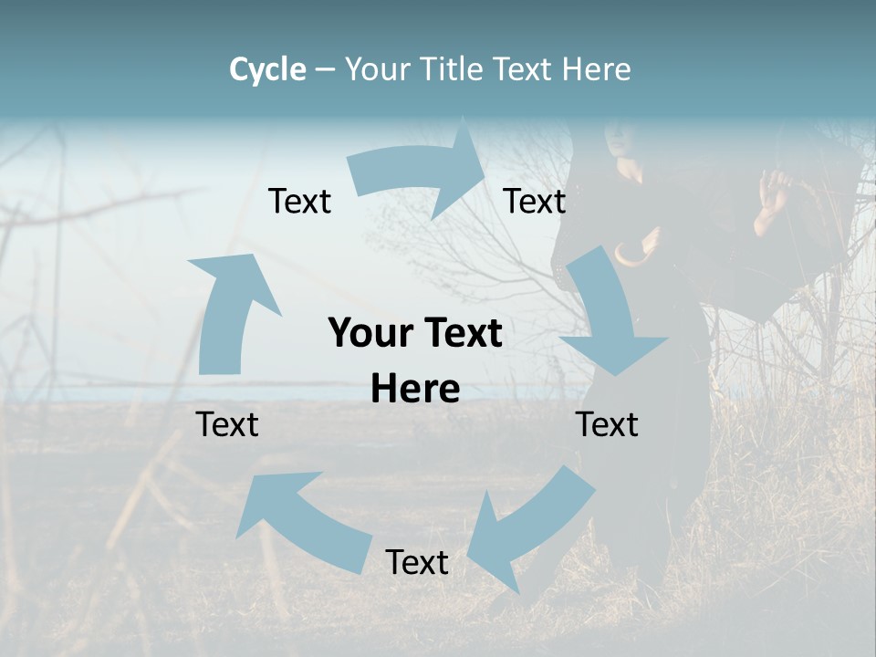 Umbrella Sad Lady PowerPoint Template