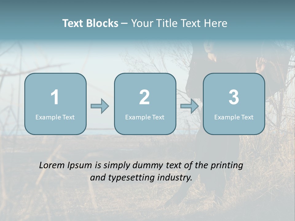 Umbrella Sad Lady PowerPoint Template