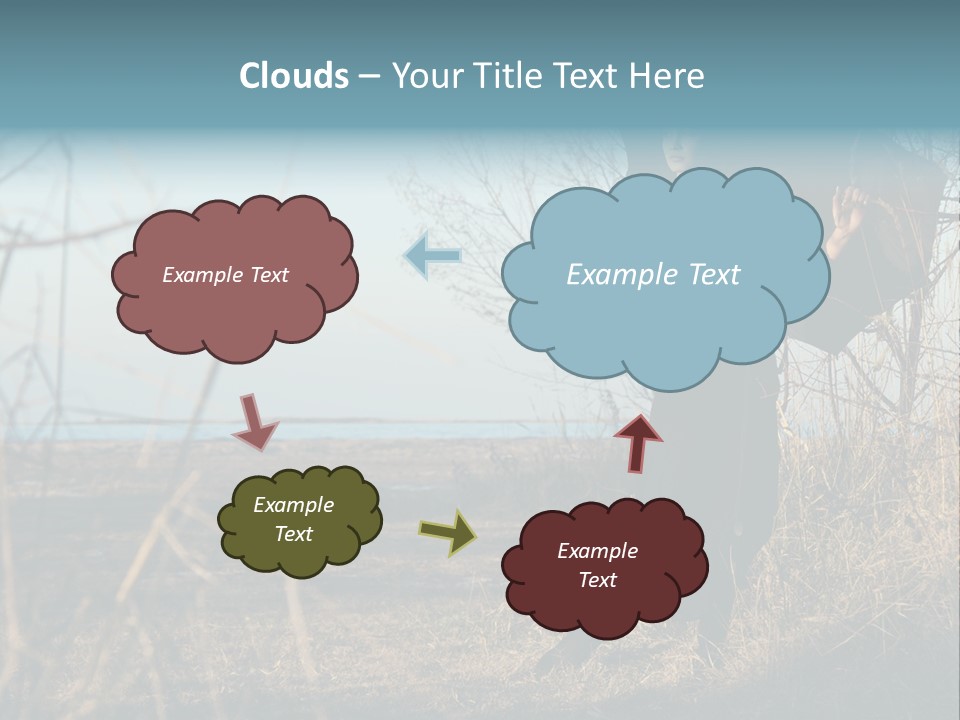 Umbrella Sad Lady PowerPoint Template