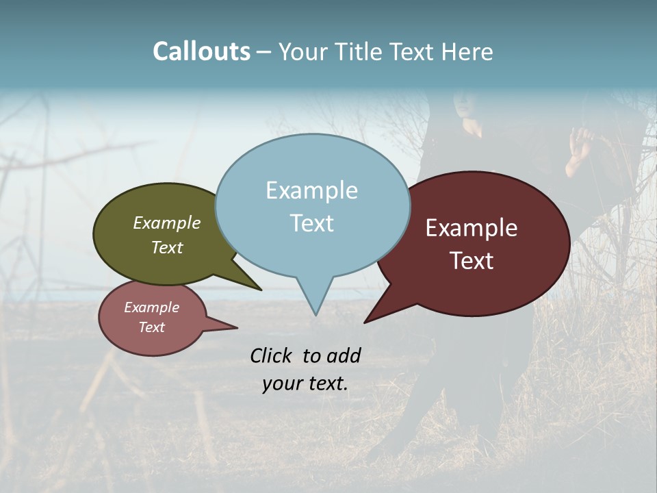 Umbrella Sad Lady PowerPoint Template