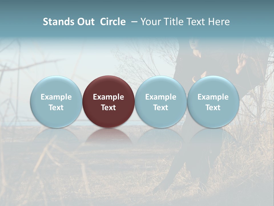 Umbrella Sad Lady PowerPoint Template