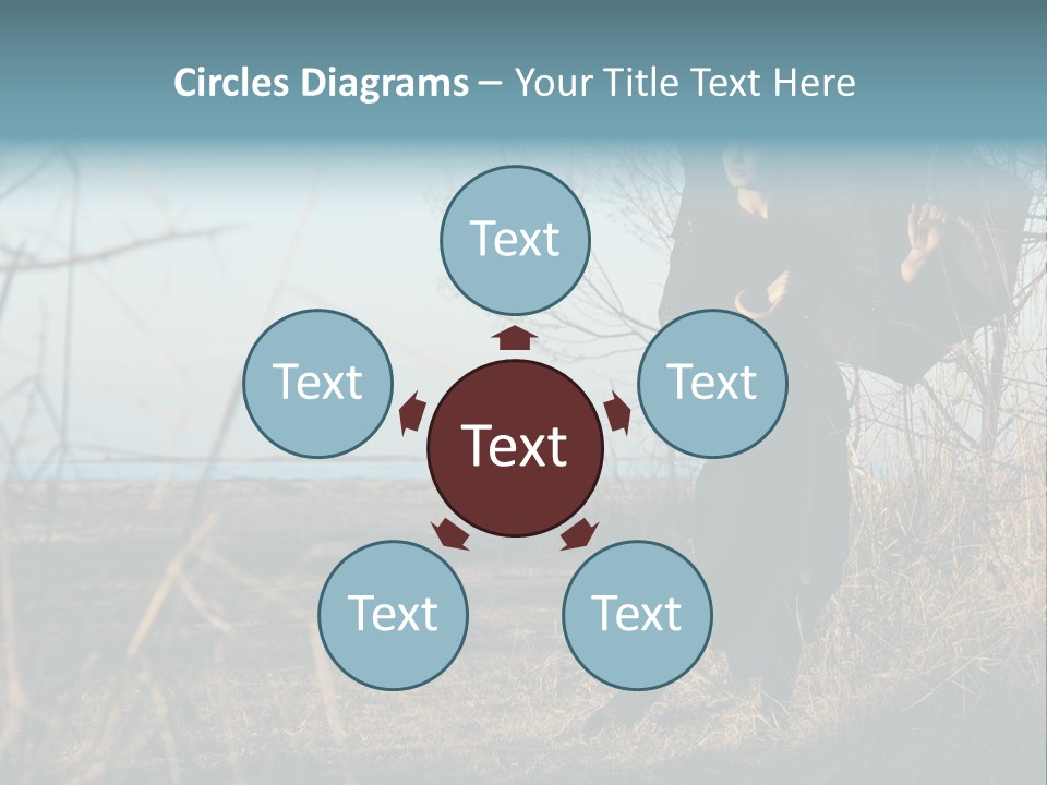 Umbrella Sad Lady PowerPoint Template