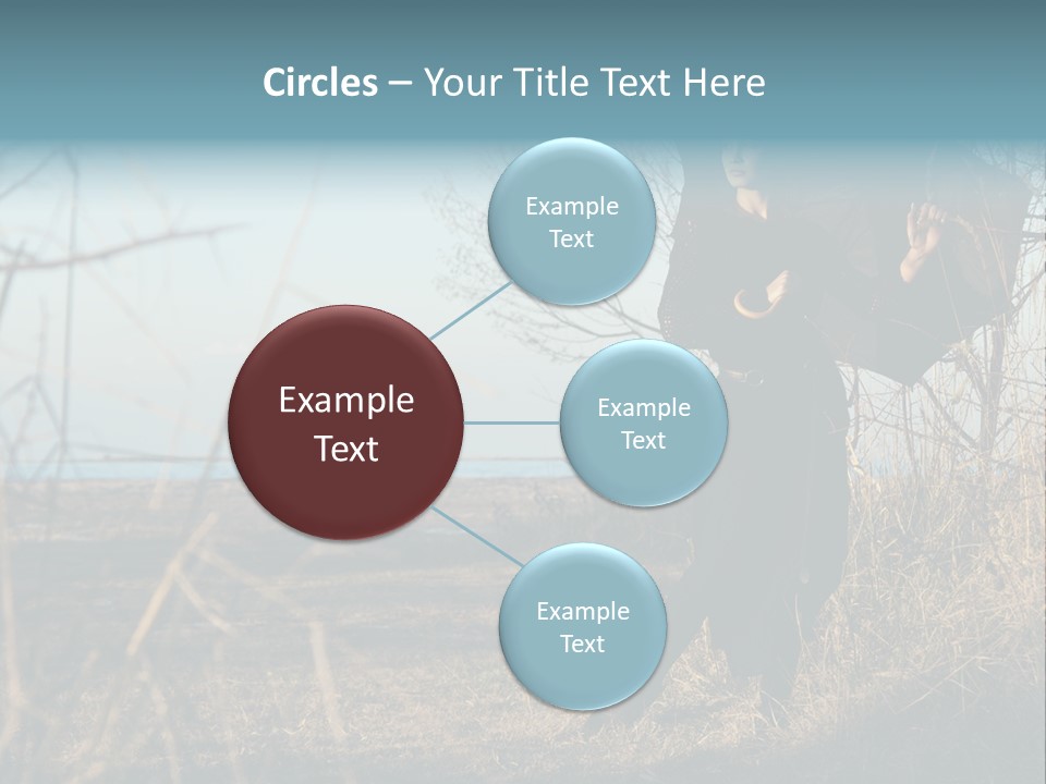 Umbrella Sad Lady PowerPoint Template