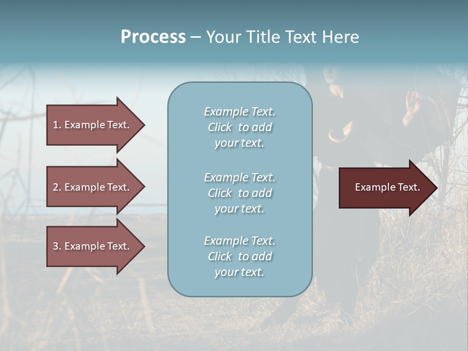 Umbrella Sad Lady PowerPoint Template