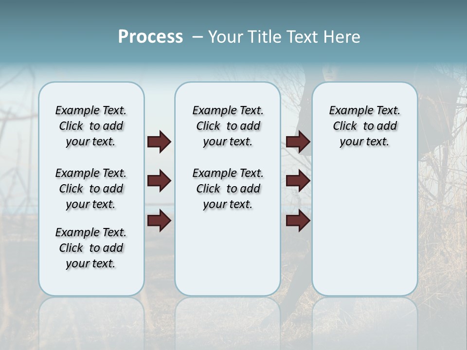 Umbrella Sad Lady PowerPoint Template