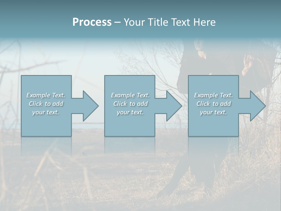 Umbrella Sad Lady PowerPoint Template