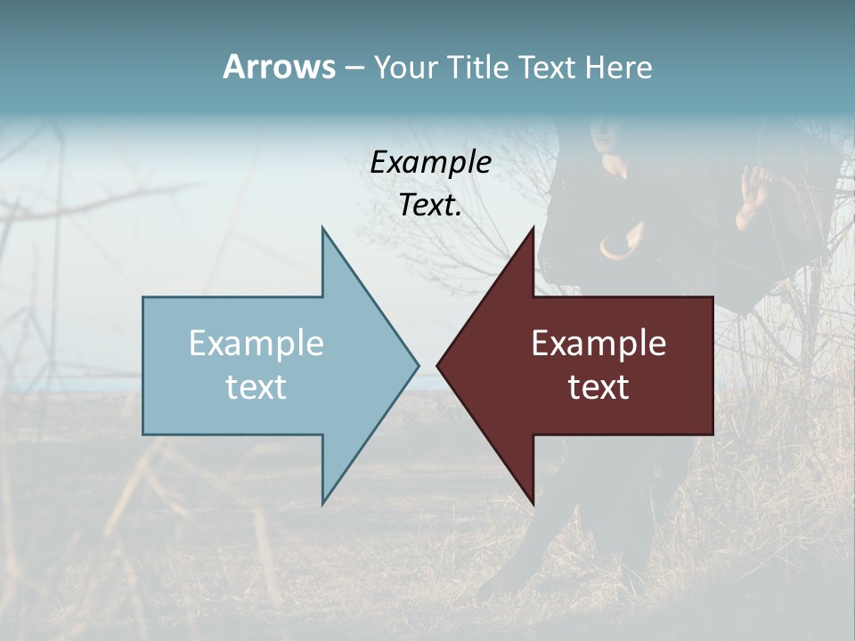 Umbrella Sad Lady PowerPoint Template