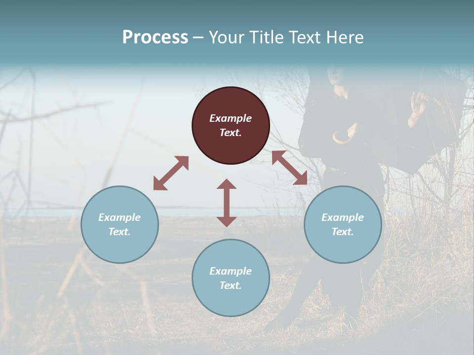 Umbrella Sad Lady PowerPoint Template