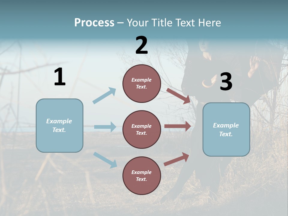 Umbrella Sad Lady PowerPoint Template