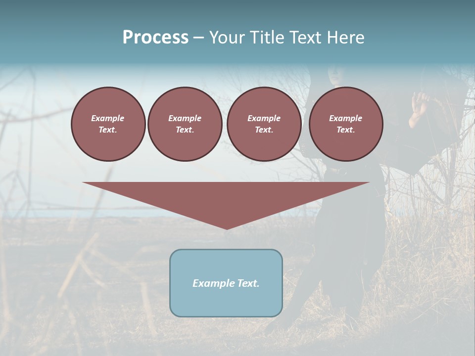 Umbrella Sad Lady PowerPoint Template