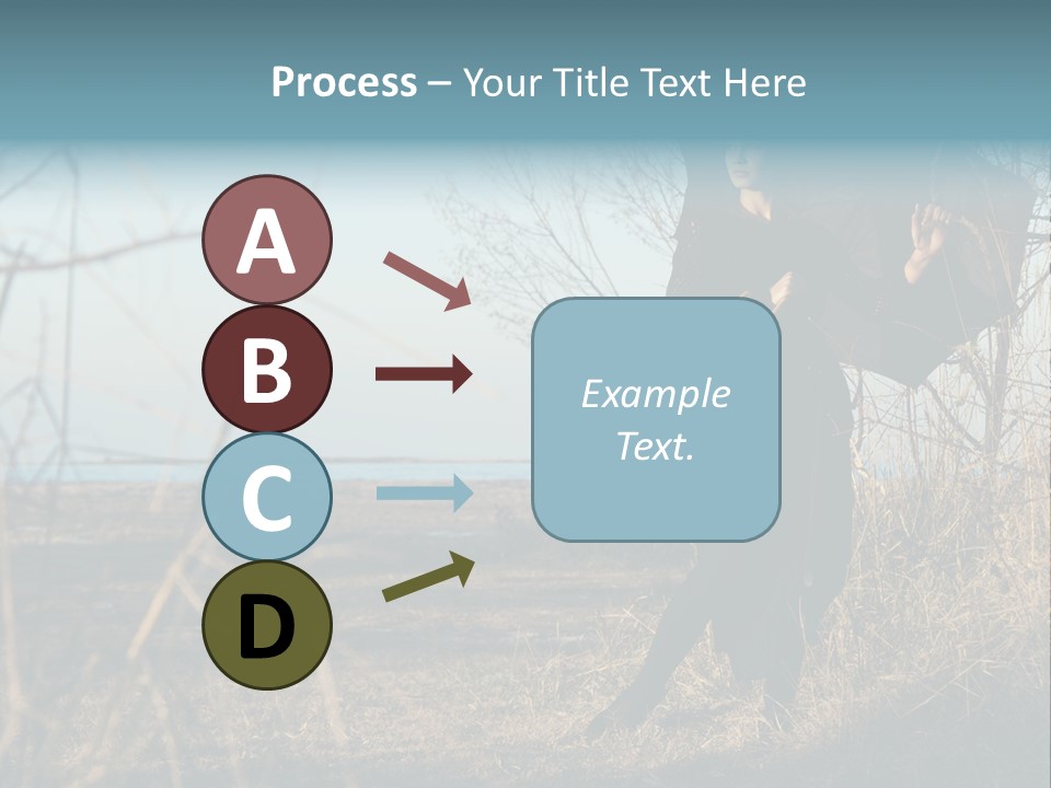 Umbrella Sad Lady PowerPoint Template