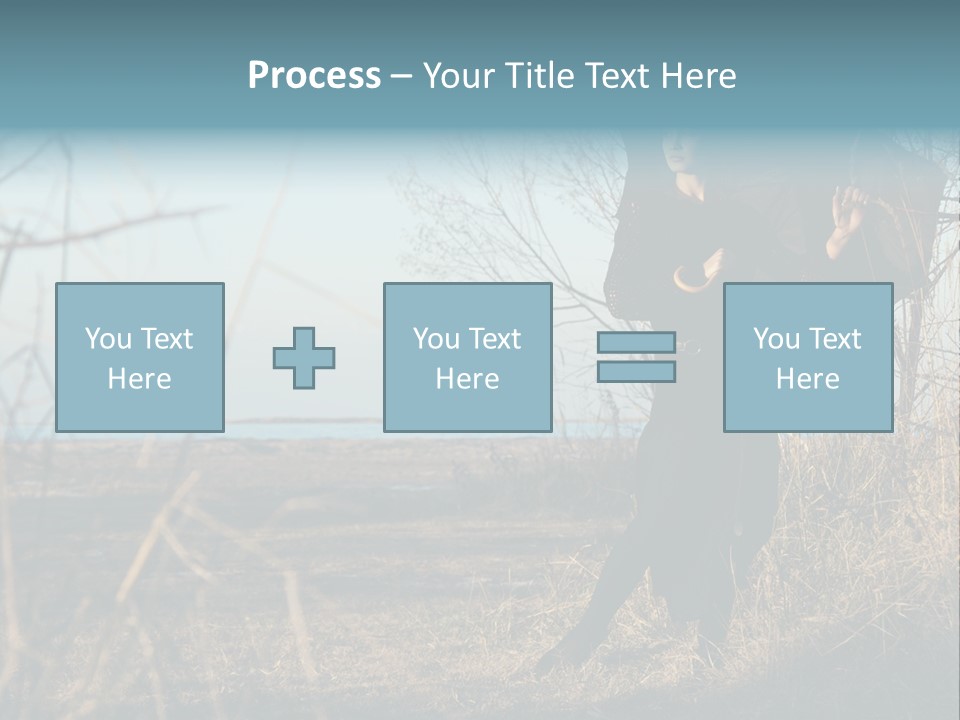 Umbrella Sad Lady PowerPoint Template