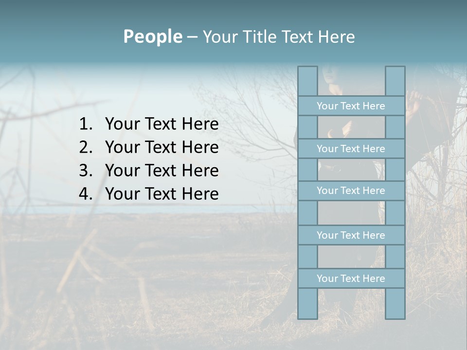 Umbrella Sad Lady PowerPoint Template