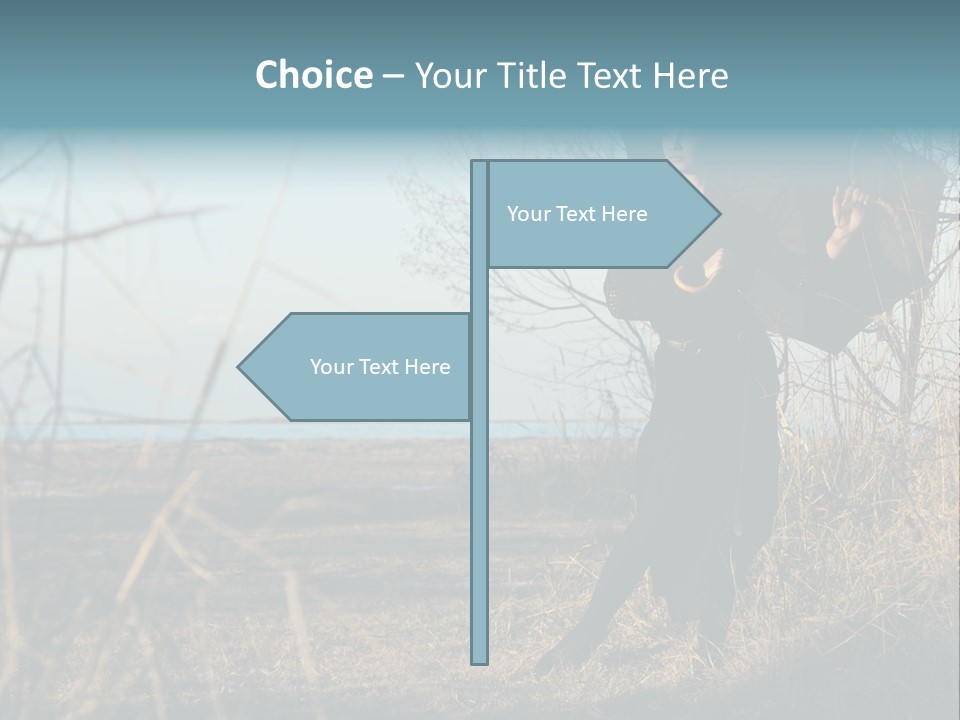 Umbrella Sad Lady PowerPoint Template