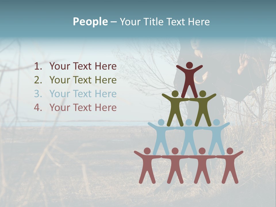 Umbrella Sad Lady PowerPoint Template